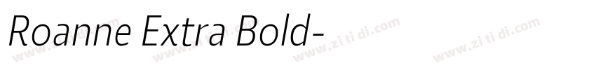 Roanne Extra Bold字体转换